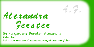 alexandra ferster business card